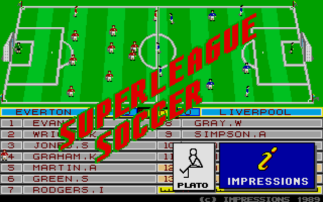 Title screen of Superleague Soccer