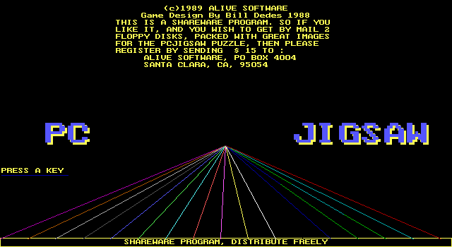 Title screen of PC Jigsaw