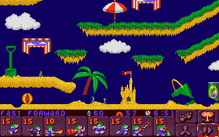 Gameplay of Lemmings 2: The Tribes