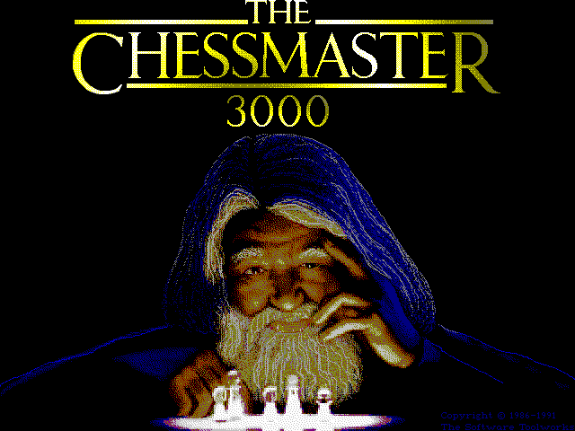 Title screen of The Chessmaster 3000