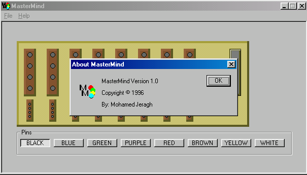 Title screen of Mastermind