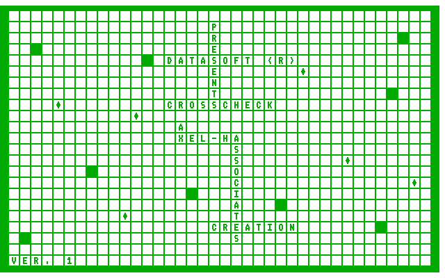 Title screen of Crosscheck