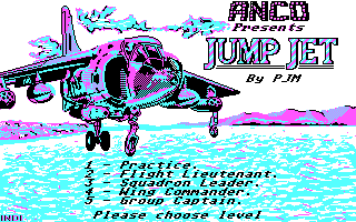 Title screen of Harrier Mission