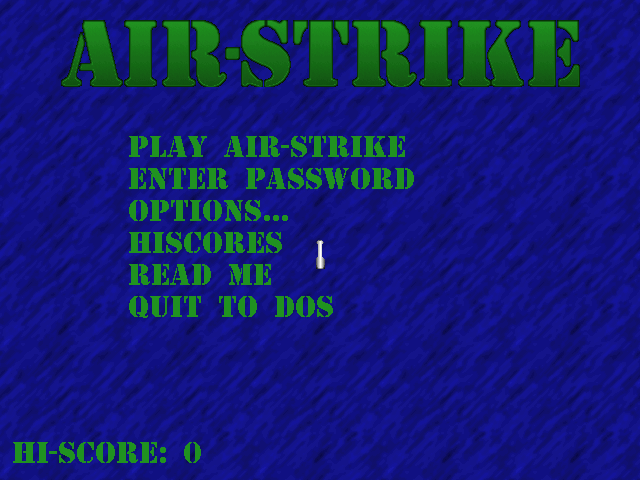 Title screen of Air-Strike