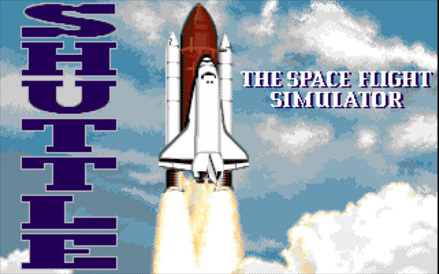 Title screen of Shuttle: The Space Flight Simulator