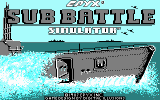 Title screen of Sub Battle Simulator