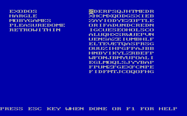 Gameplay of Word Seeking