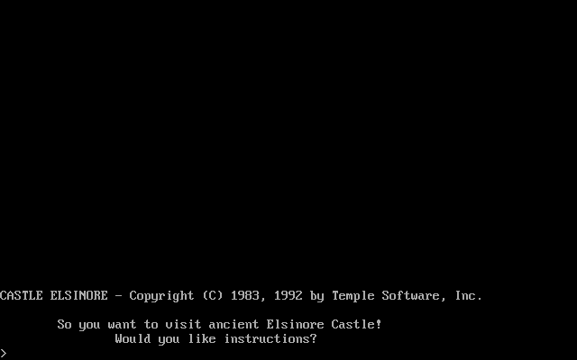 Title screen of Castle Elsinore
