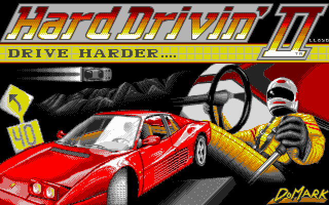 Title screen of Hard Drivin' II