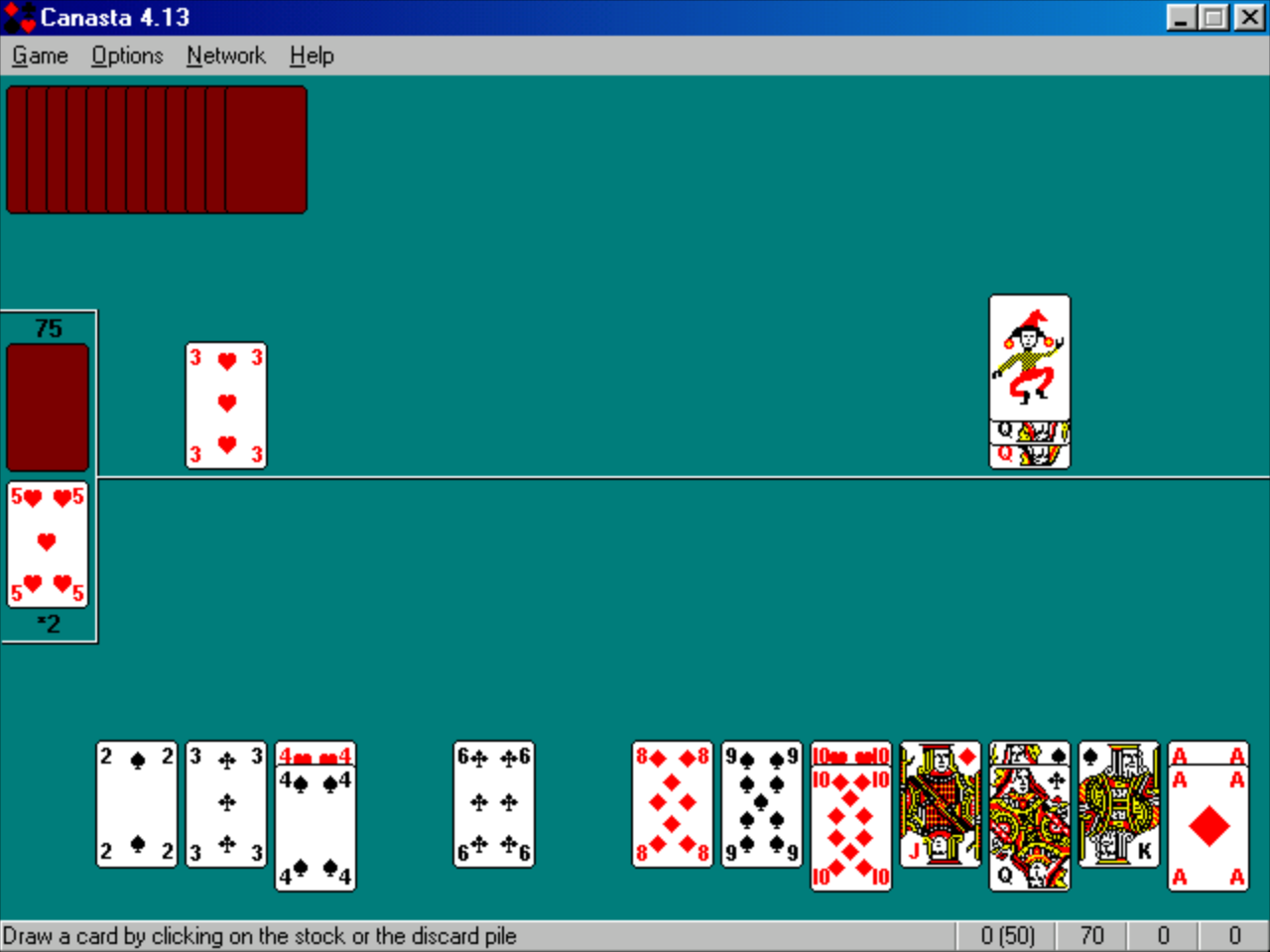 Gameplay of Canasta for Windows
