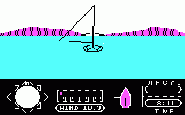 Gameplay of The American Challenge: A Sailing Simulation