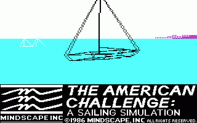Title screen of The American Challenge: A Sailing Simulation