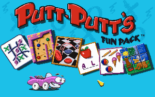 Title screen of Putt-Putt's Fun Pack