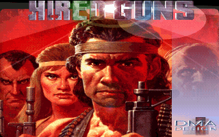 Title screen of Hired Guns