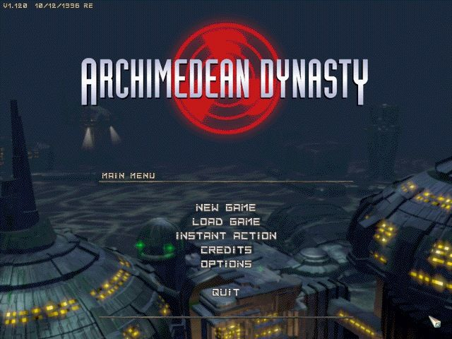 Title screen of Archimedean Dynasty