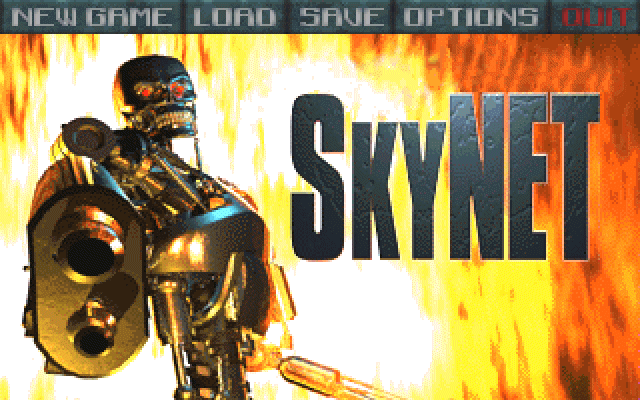 Title screen of SkyNET