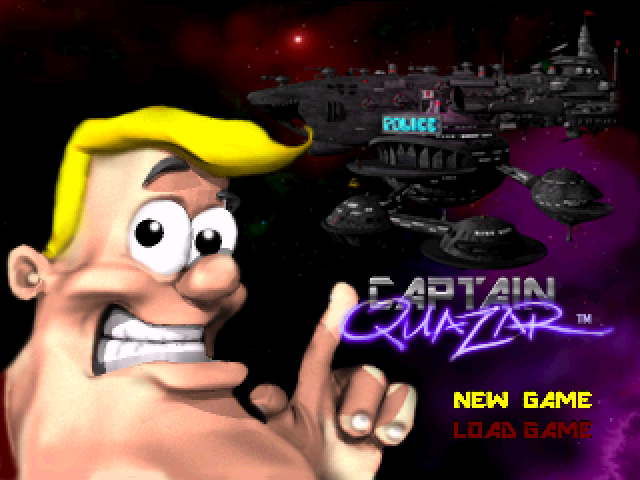 Title screen of Captain Quazar