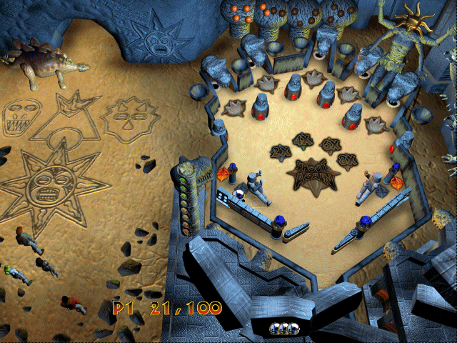 Gameplay of 3-D Ultra Pinball: The Lost Continent