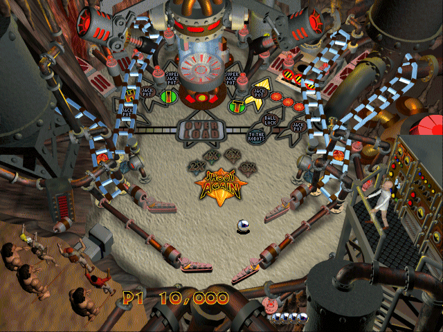 Gameplay of 3-D Ultra Pinball: The Lost Continent
