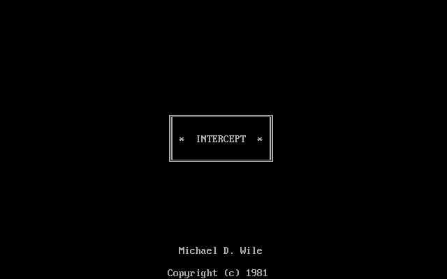 Title screen of Intercept