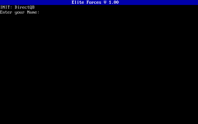 Title screen of Elite Forces