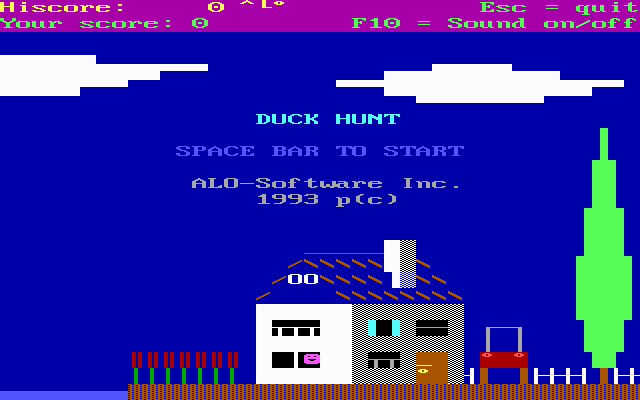 Title screen of Duck Hunt (1993)