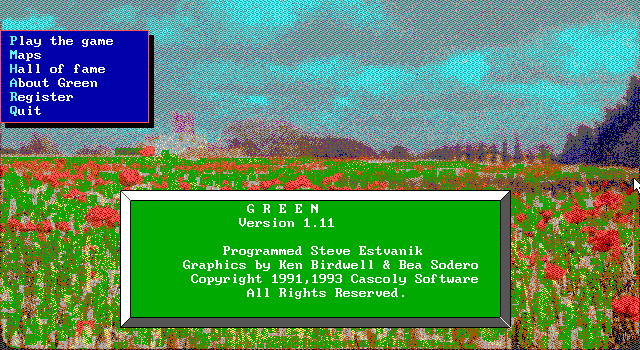 Title screen of Green