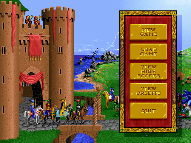 Title screen of Heroes of Might and Magic
