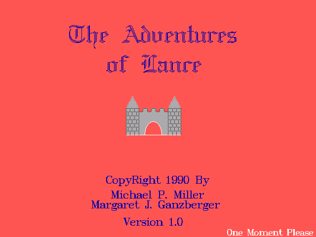 Title screen of The Adventures of Lance
