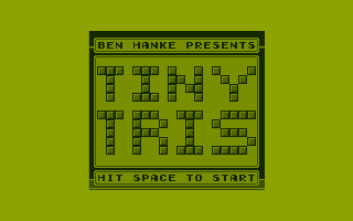 Title screen of TinyTris