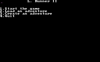 Title screen of L. Runner II