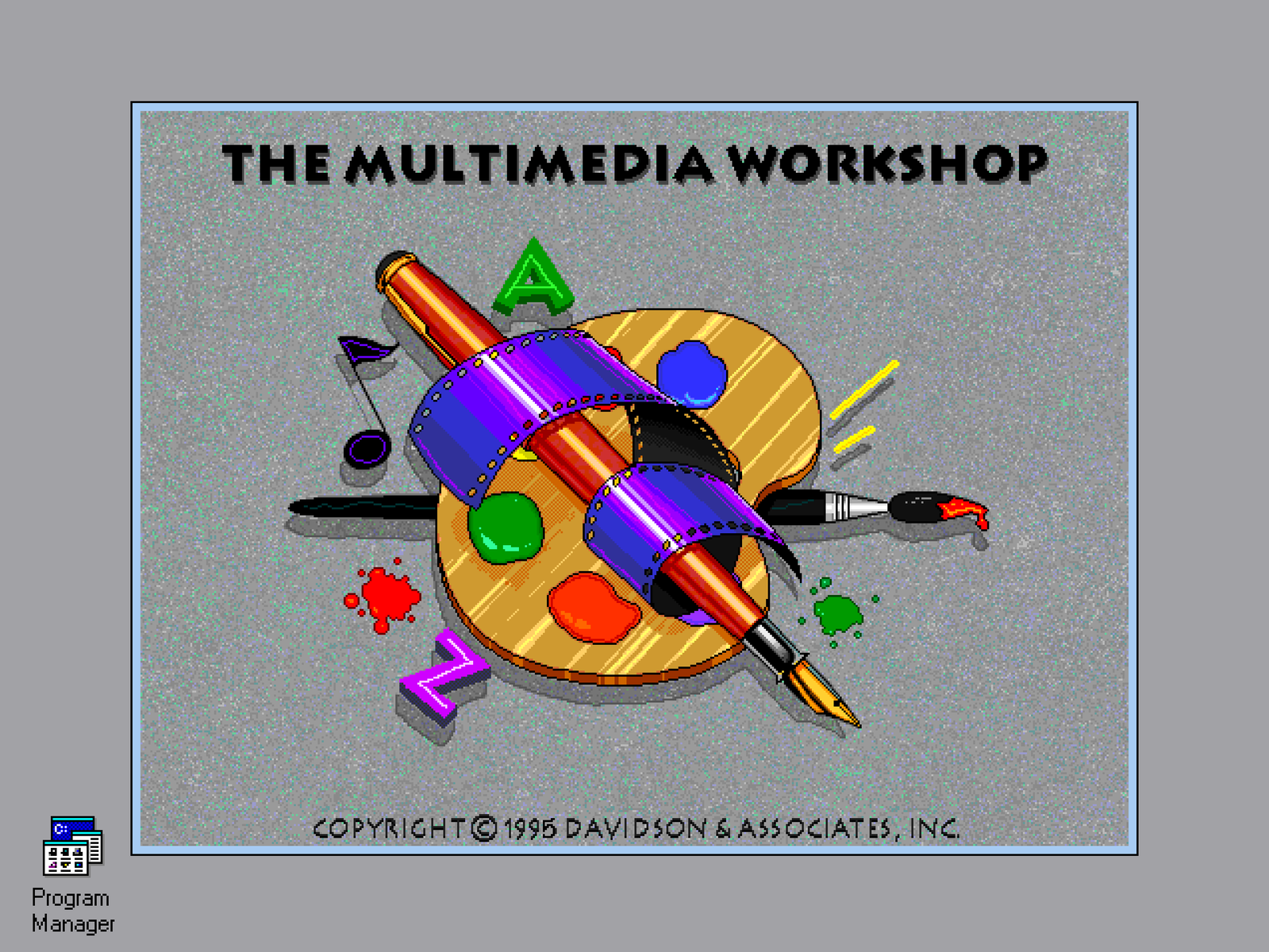 Title screen of The Multimedia Workshop