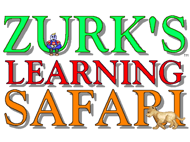 Title screen of Zurk's Learning Safari