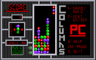 Gameplay of Columns PC