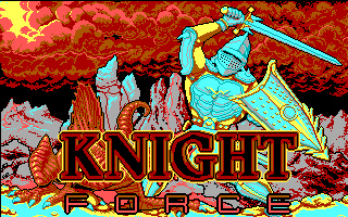 Title screen of Knight Force