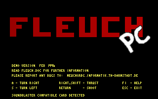 Title screen of Fleuch PC