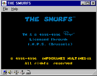 Title screen of The Smurfs