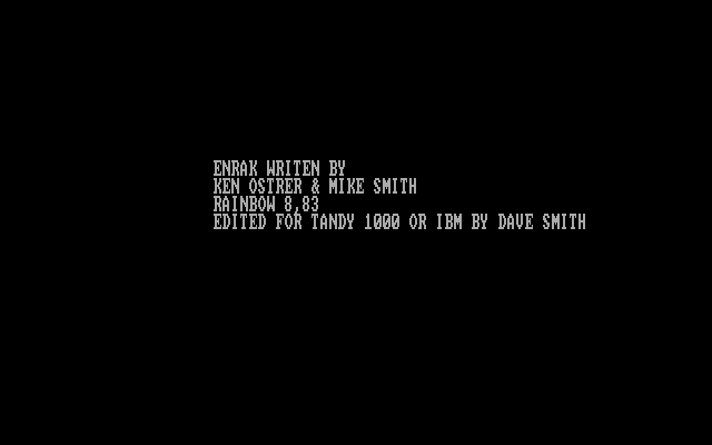 Title screen of Enrak Adventure