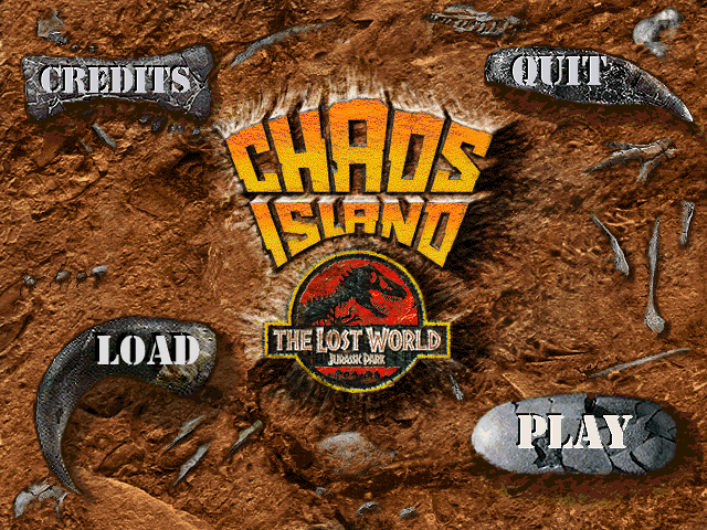 Title screen of Chaos Island: The Lost World: Jurassic Park