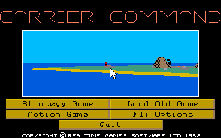 Title screen of Carrier Command