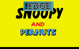Title screen of Snoopy: The Cool Computer Game