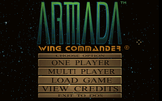 Title screen of Wing Commander Armada