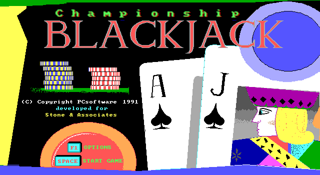 Title screen of Championship Blackjack