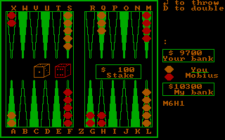 Gameplay of Backgammon (1984)