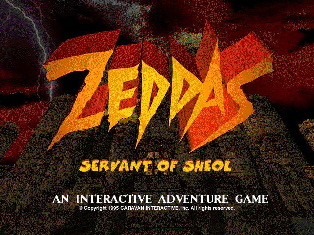Title screen of Zeddas: Servant of Sheol