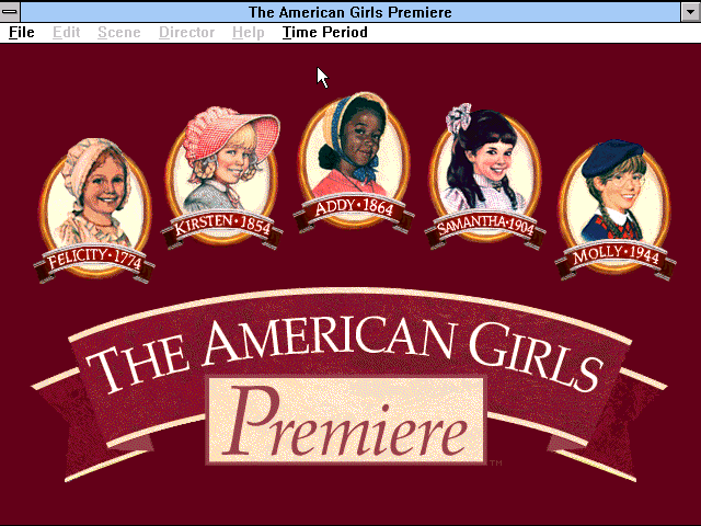 Title screen of The American Girls Premiere