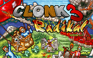 Title screen of Clonk 3: Radikal