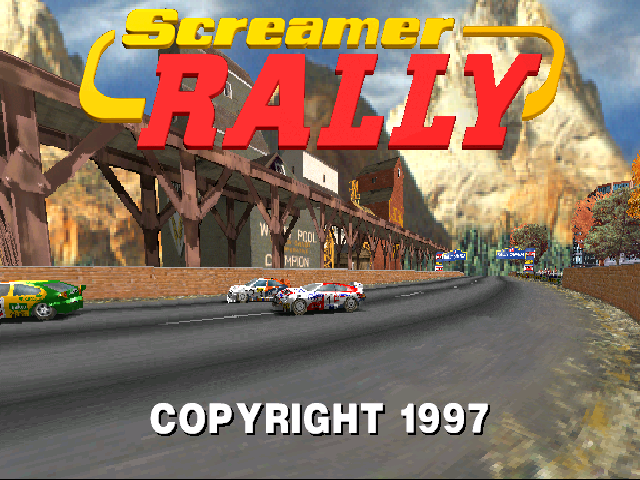 Title screen of Screamer Rally