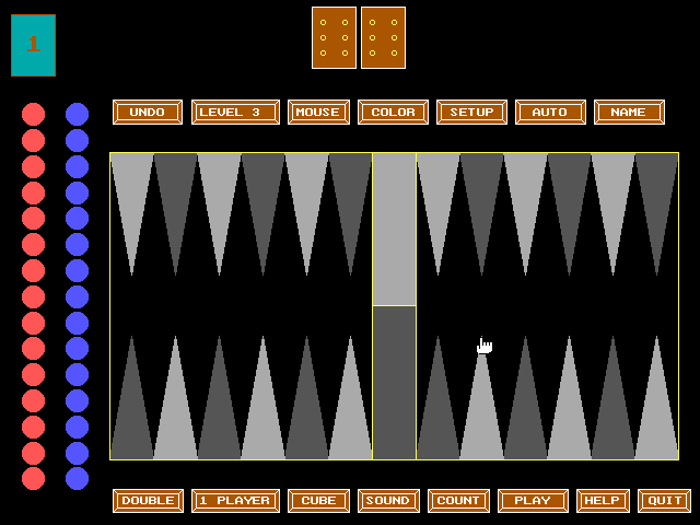 Gameplay of World Champion Backgammon