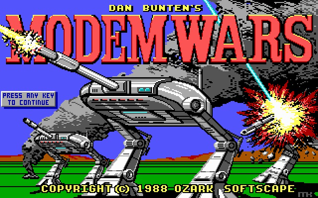 Title screen of Modem Wars